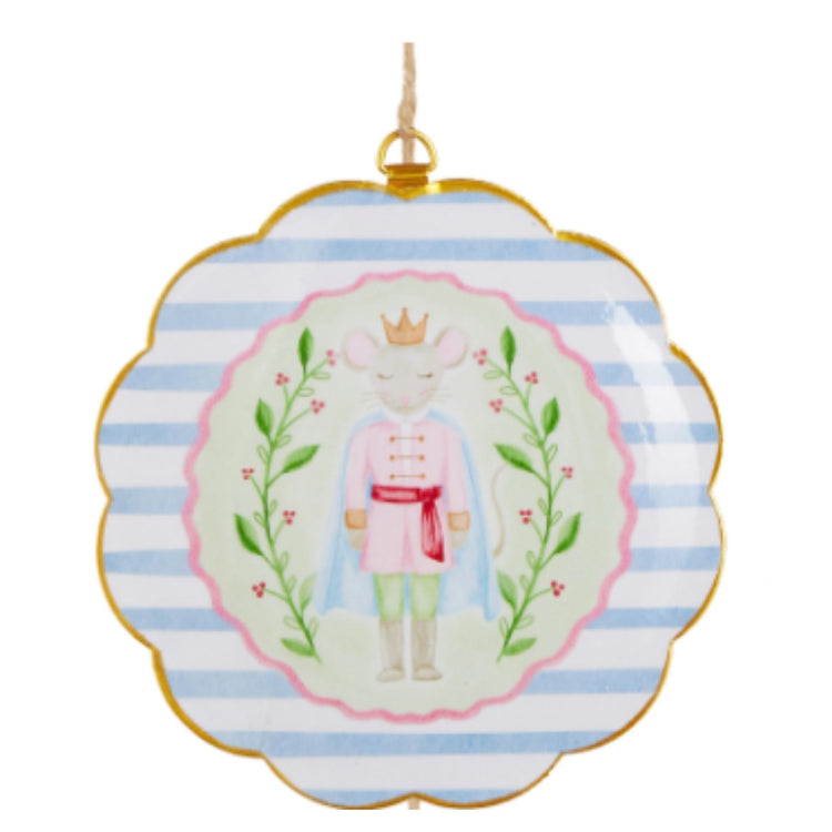 PASTEL NUTCRACKER SCALLOPED FRAME ORNAMENT