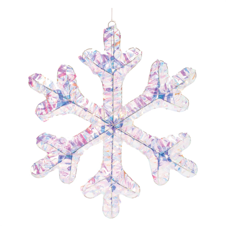 SNOWFLAKE IRIDISCENTE CON LUZ