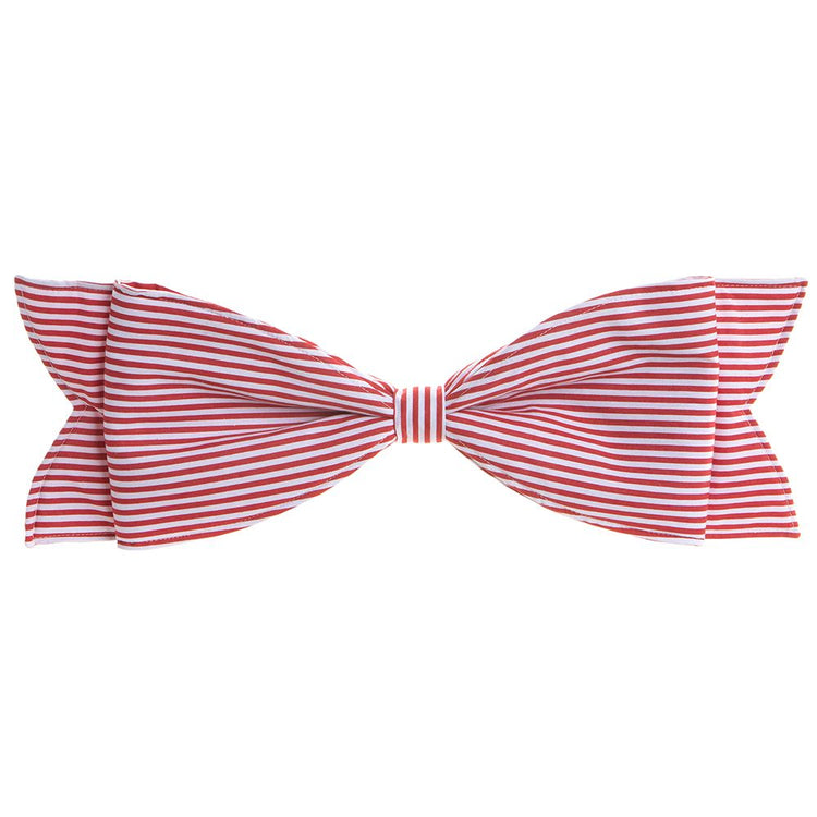 MOÑO DE RAYAS BLANCO CON ROJO