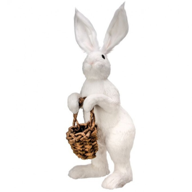 CONEJO DE PASCUA CON CANASTA Y MOCHILA