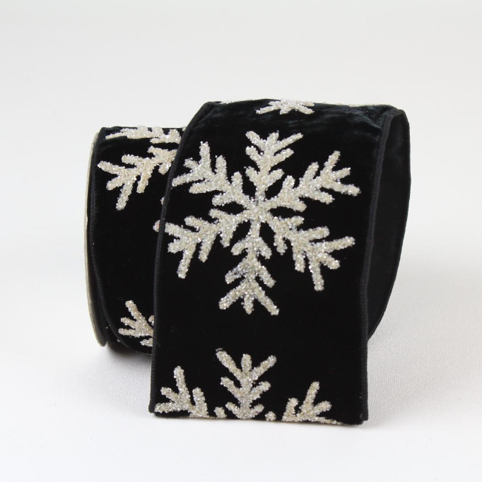 LISTON NEGRO CON COPO PLATA CON GLITTER