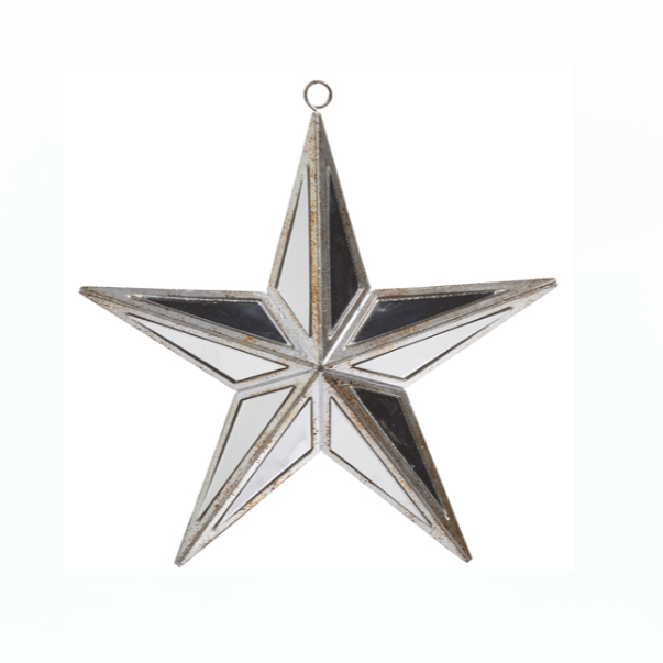 ESTRELLA DE ESPEJO PLATEADA