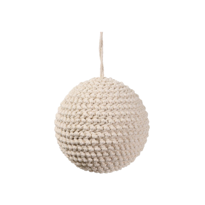 ESFERA DECORATIVA DE LINO Y YUTE COLOR CREMA