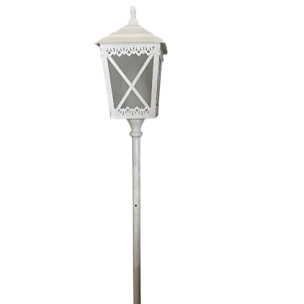 FAROL NAVIDEÑO SOLAR DE PIE CON BASE REDONDA