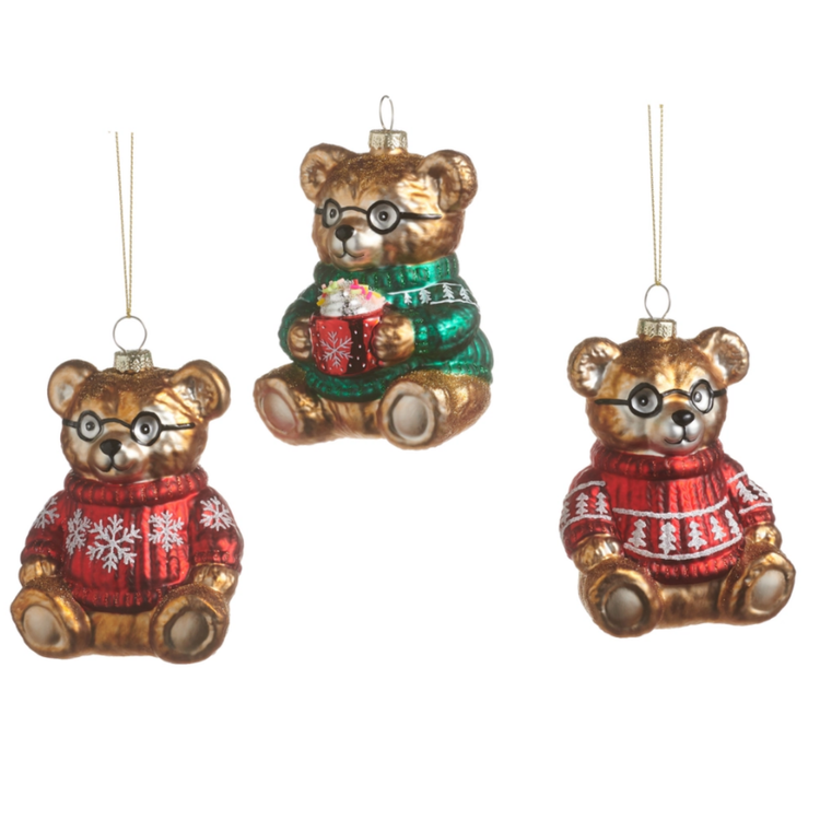 BEARY CHRISTMAS ORNAMENT 4"