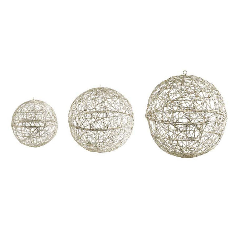 SET DE 3 CHAMPAGNE GLITTER