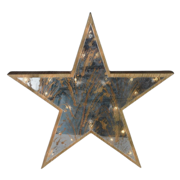 ESTRELLA DE MADERA CON LUZ