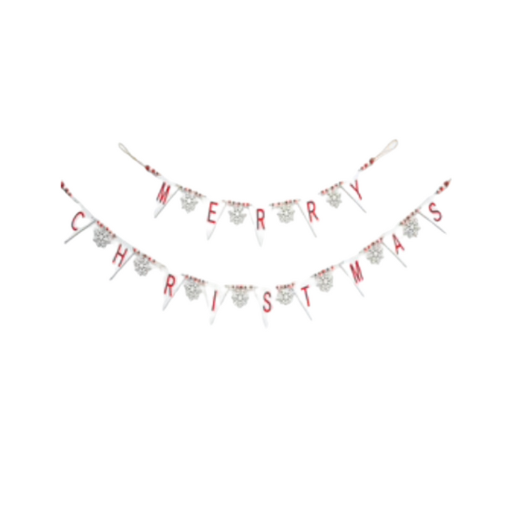 SET DE 2 GUIRNALDAS "MERRY CHRISTMAS"