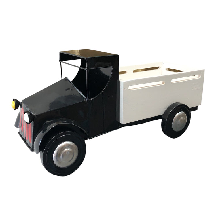 CAMIONETA VINTAGE NEGRO CON BLANCO