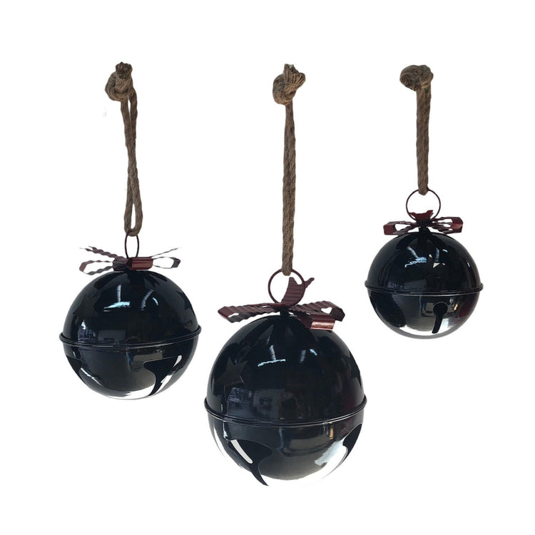 CASCABELES NEGROS METALICO CON MOÑO
