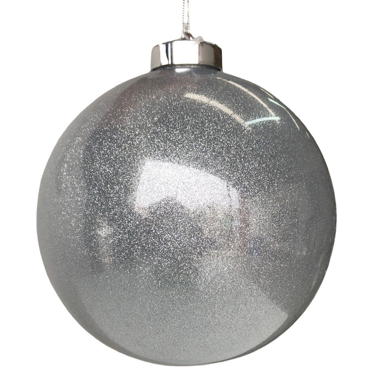ESFERA DECORATIVA GLITTER GRIS