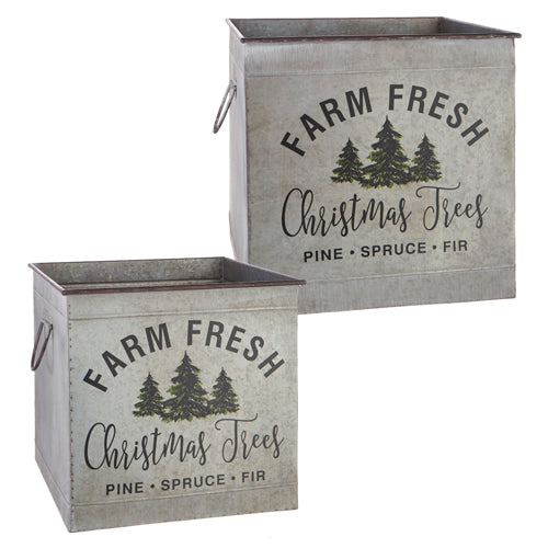 JUEGO DE DOS CAJAS "FARM FRESH CHRISTMAS"