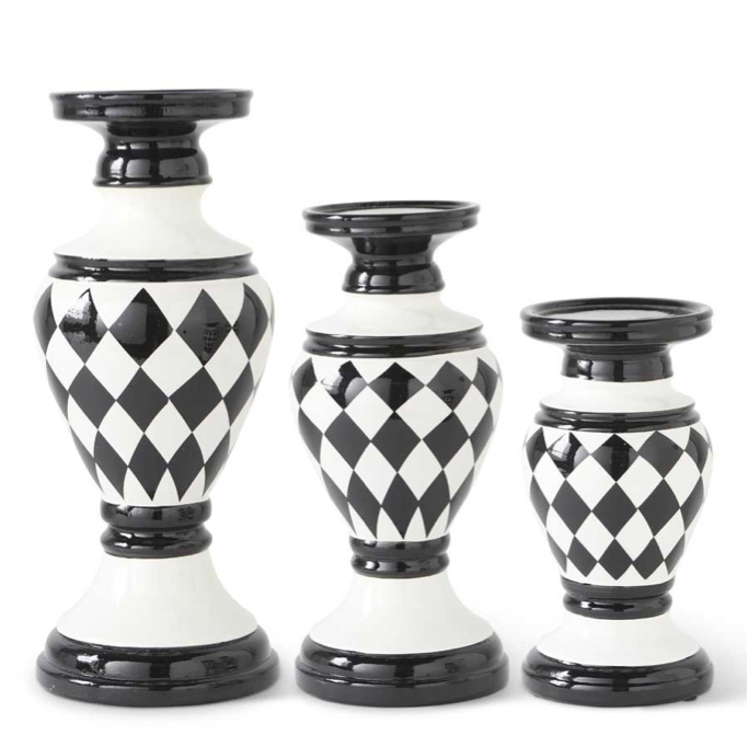 SET DE 3 CANDELABROS ARLEQUIN
