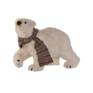 OSO POLAR CAMINANDO CON BUFANDA