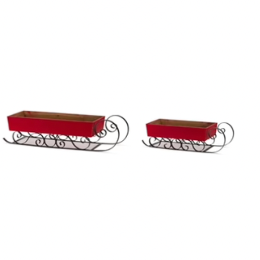 SET DE 2 TRINEOS DE MADERA