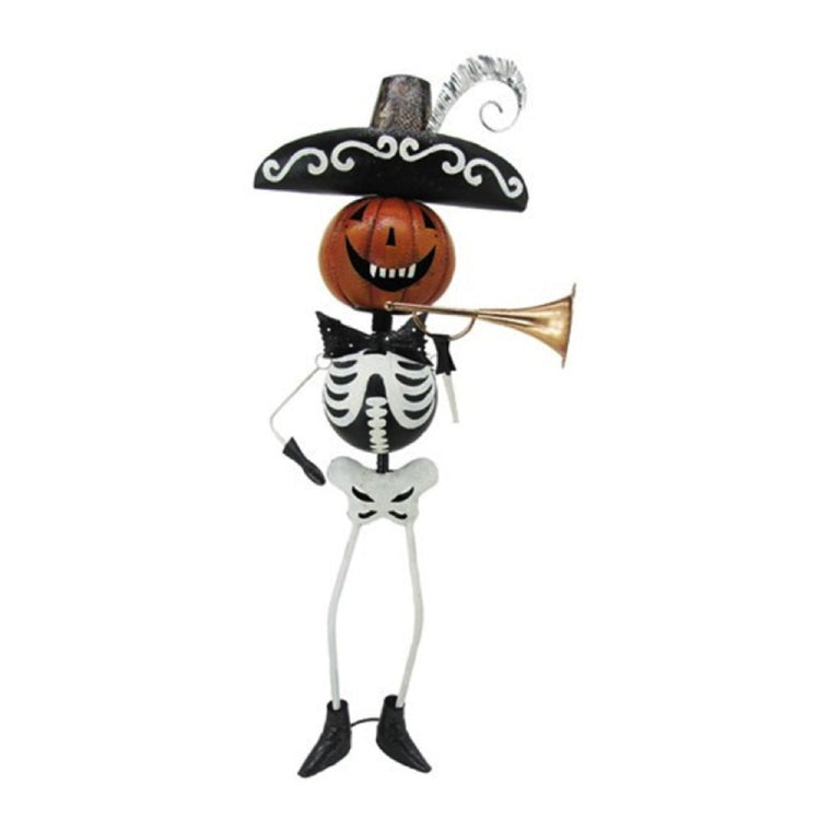 ESQUELETO CALABAZA MARIACHI CON INSTRUMENTO MUSICAL