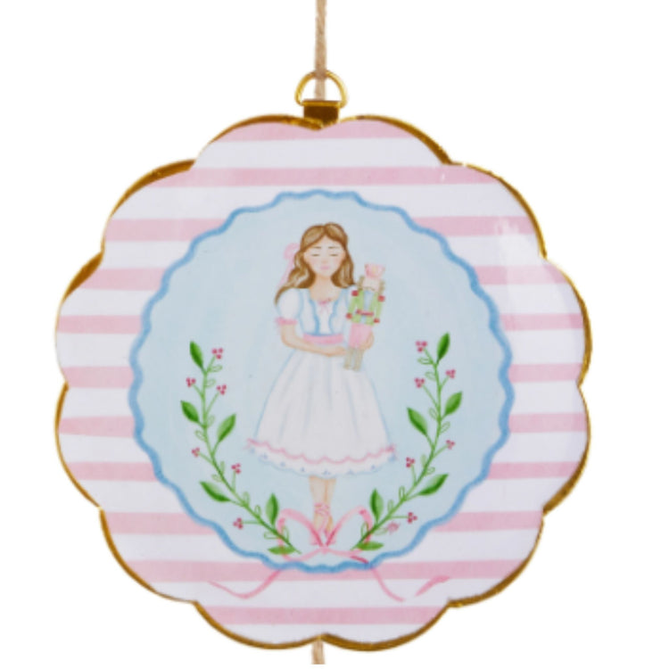 PASTEL NUTCRACKER SCALLOPED FRAME ORNAMENT