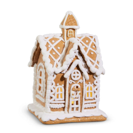 LIGHTED GINGERBREAD HOUSE 7.5" - INDIVIDUAL