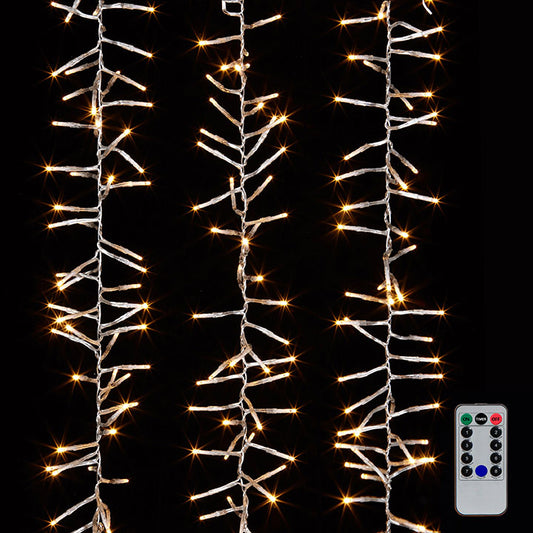 SERIE DE LUCES CLUSTER CLEAR WIRE C/300