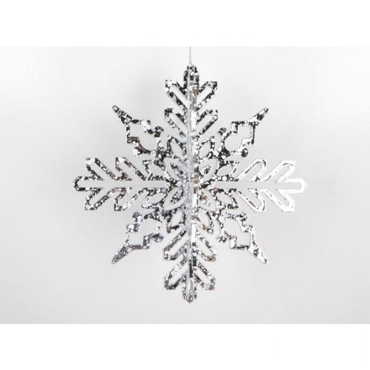 SNOWFLAKE 3 D PLATA