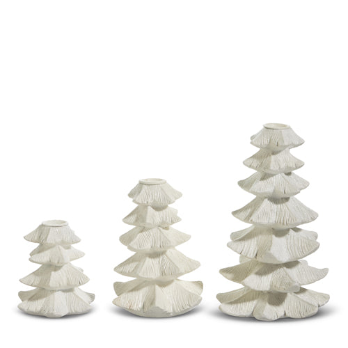 SET DE 3 CANDELABROS DE PINO BLANCO