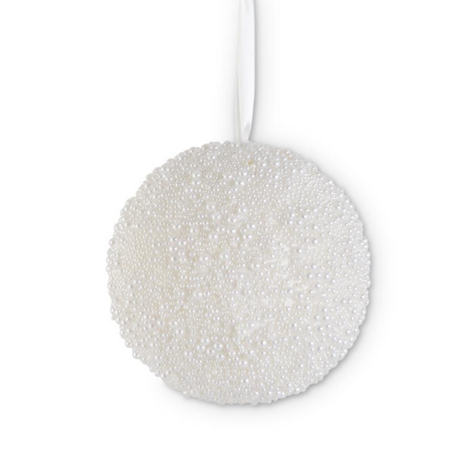 ESFERA DECORATIVA CON PERLAS BLANCAS