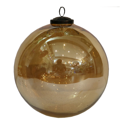 ESFERA DE VIDRIO DORADO