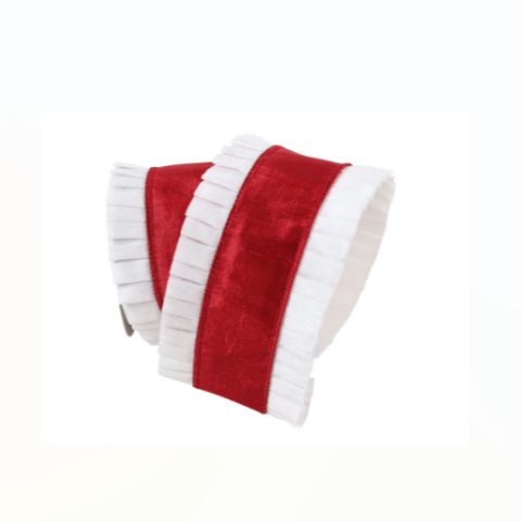 LISTÓN CON BORDE ONDULADO BLANCO Y ROJO