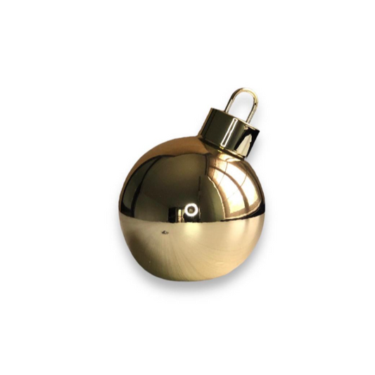 ESFERA DE VIDRIO DORADA CON LUZ LED
