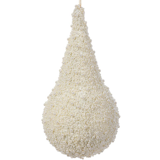 ESFERA BLANCA DE GOTA CON PERLAS
