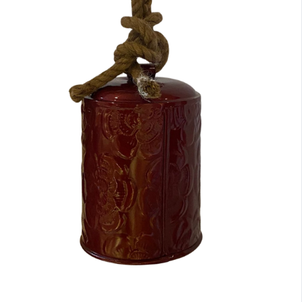 CAMPANA ROJO OSCURO DE FIERRO