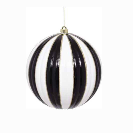 ESFERA DE RAYAS BLANCO CON NEGRO