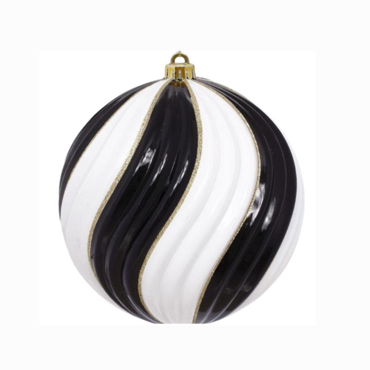 ESFERA BLANCO CON NEGRO  DE ESPIRAL