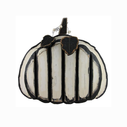 CALABAZA BLANCO CON NEGRO 3D FRONTAL