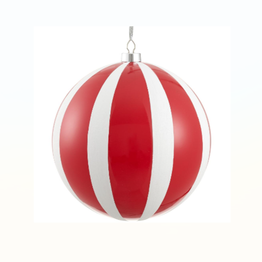 ESFERA DECORATIVA ROJO CON BLANCO