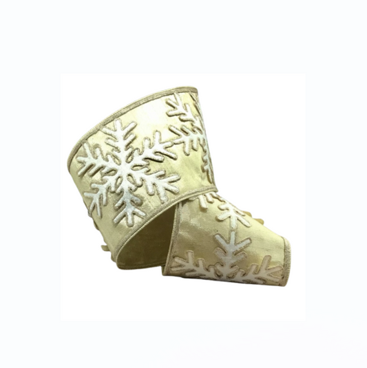 LISTON METALICO DORADO CON COPO DE NIEVE