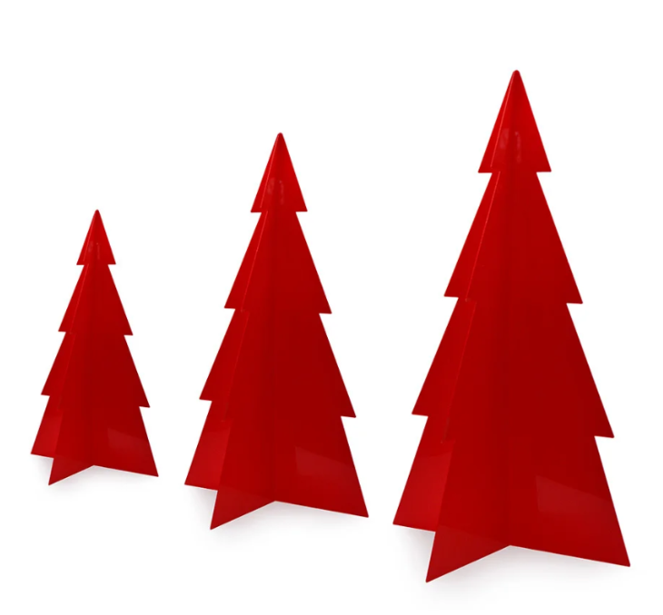 SET DE PINO ROJO DE ACRILICO