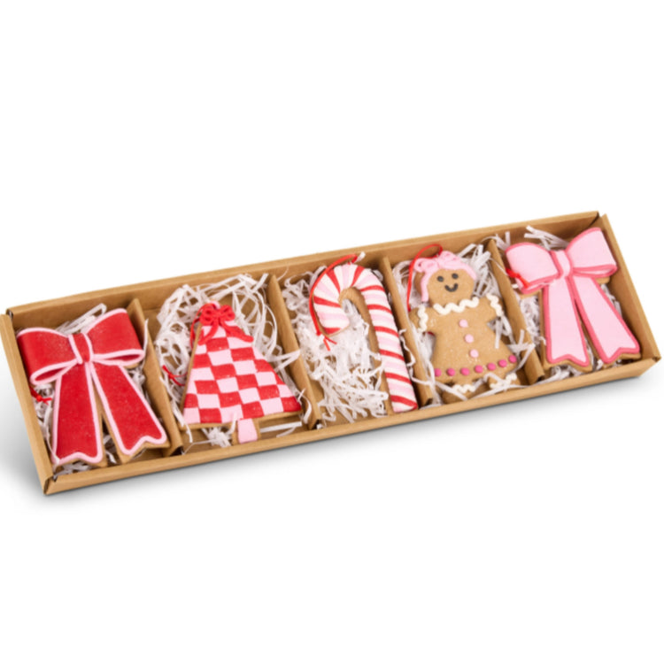 BOX OF SWEET CHECKBOARD ORNAMENTS