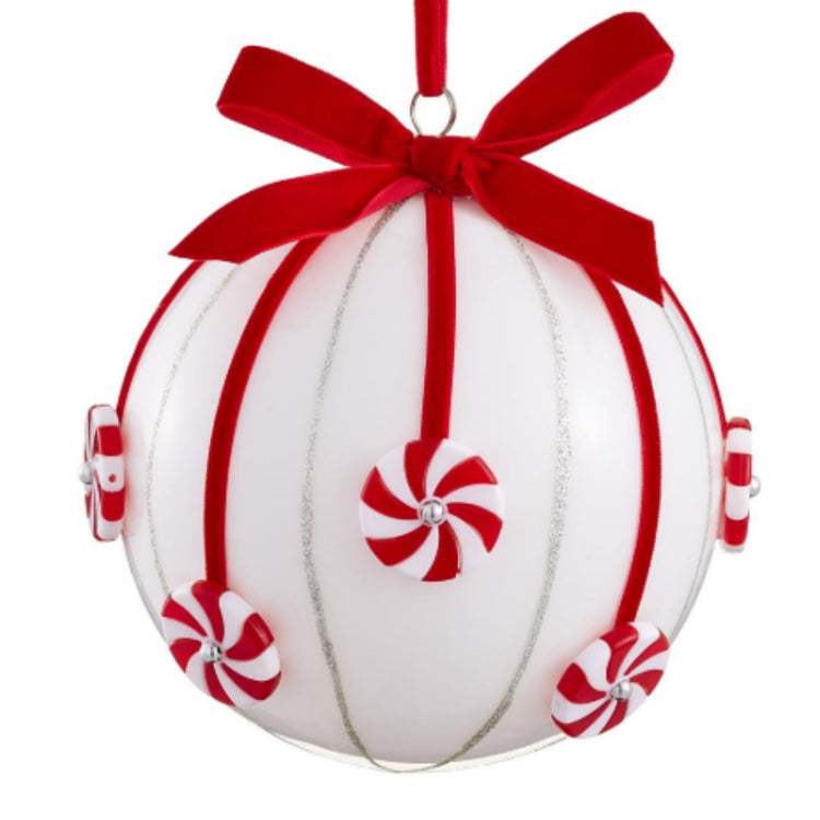 CANDY GLASS BALL ORNAMENT