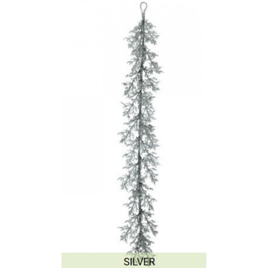 PREMIUM ICE/ GLITTED SPRAY GARLAND 60"
