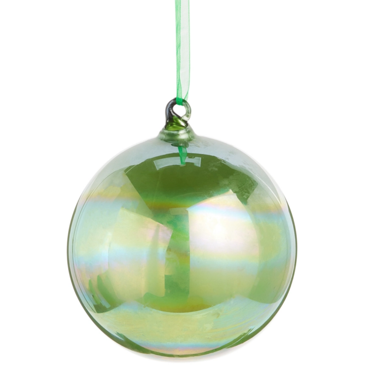 GREEN BALL ORNAMENT 5"