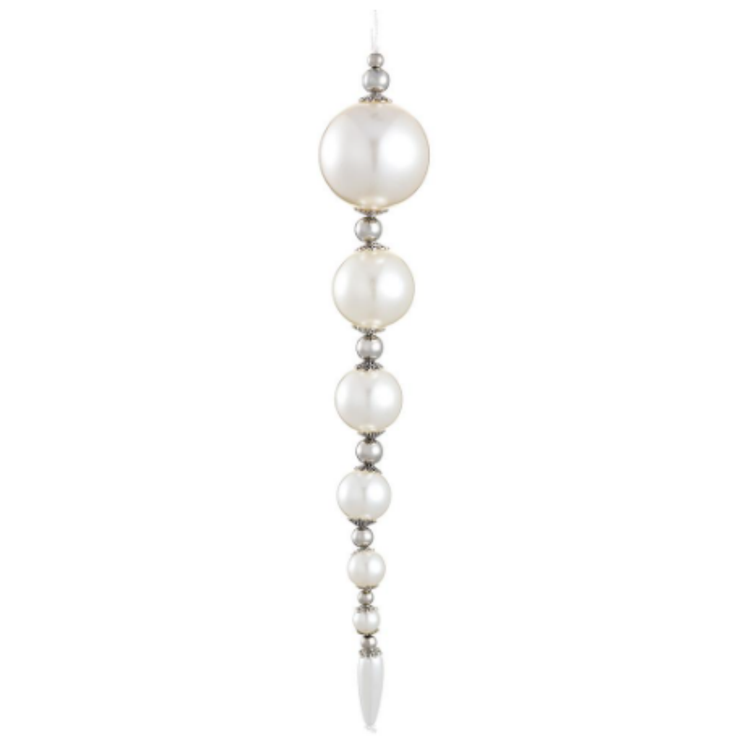 PEARL ICICLE DROP ORNAMENT 10"