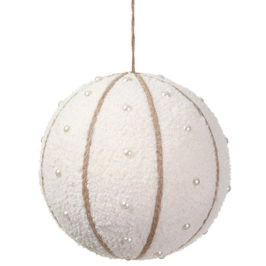 ESFERA DECORATIVA - 12" GLITTER PEAR FLEECE BALL