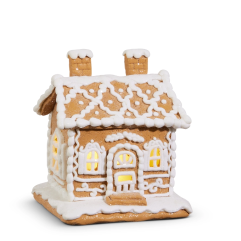 LIGHTED GINGERBREAD HOUSE 6" - INDIVIDUAL