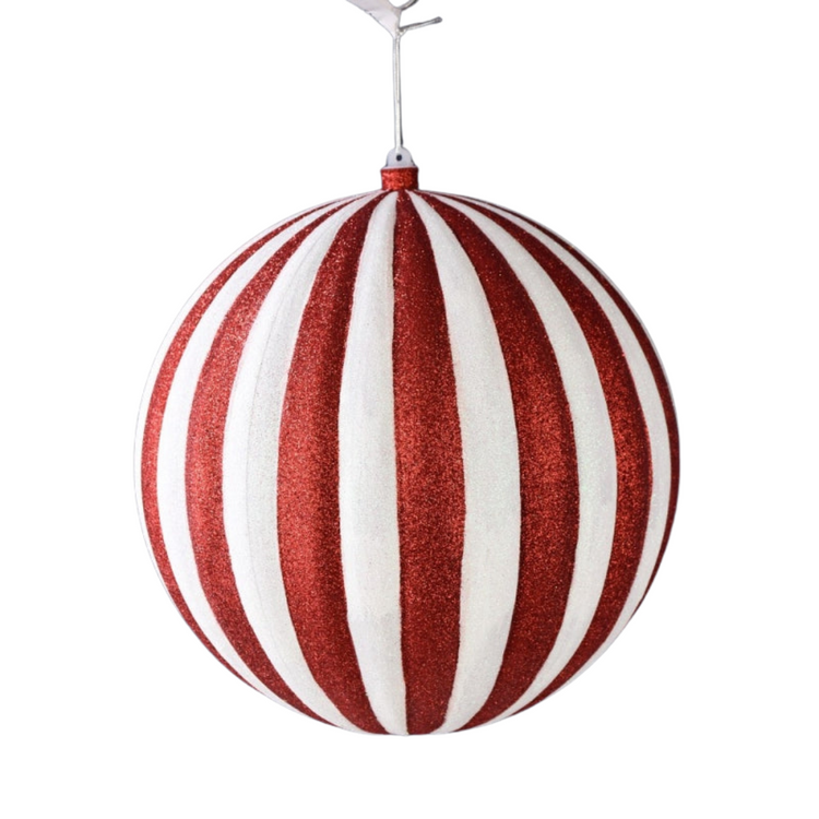 ESFERA DE RAYA BLANCO CON ROJO