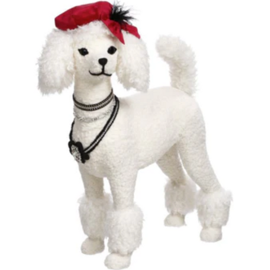 PERRO FRENCH POODLE ROJO