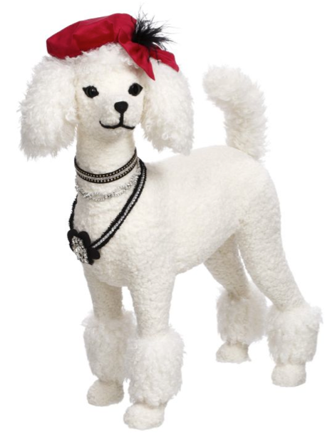 PERRO FRENCH POODLE ROJO